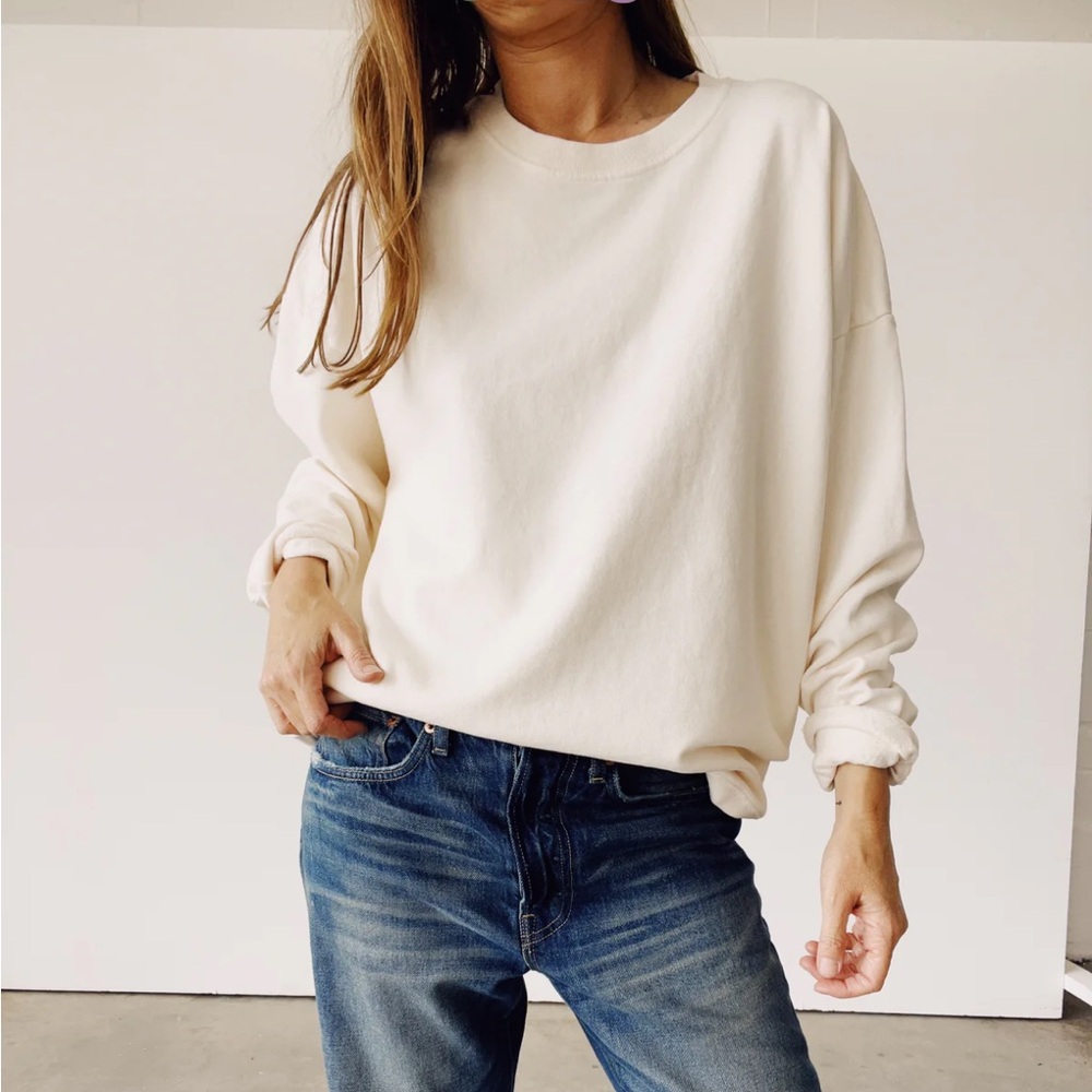 The Hey Gang Boxy Sweatshirt, Natural, Size 1 BNWT